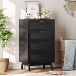 Commode 4 tiroirsarmoire � tiroirs chambre commode bois meuble a tiroirs rangement armoire de rangement ...