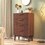 Commode 4 tiroirsmeuble de rangement pour chambrecommode armoire en bois60x34x91 cmstyle scandinave modernecou ...