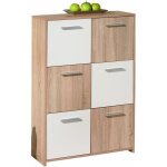 Commode de 6 portes chêne de sonoma dim : 77 x 30 x 115 cm Commode de 6 portes chêne de sonoma dim : 77 x 30 x 115 cm