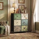 Commode 6 tiroirs - ambiance - motifs r�tro&vintage - meuble de rangement boh�me chic - buffet pour chambre ...