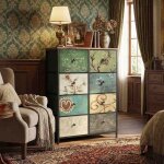 Commode 8 tiroirs - ambiance - motifs r�tro & vintage - meuble de chambre & salon - style boh�me chic ...