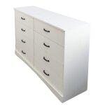 Commode avec 8 tiroirs buffet armoire de rangement panneaux mdf poign�es noires moderne chambre salon ...