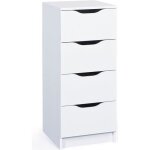 Jenny blanc - chiffonnier 4 tiroirs coloris blanc