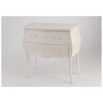 Commode - amadeus - murano blanc - 2 tiroirs - style ancien d�co