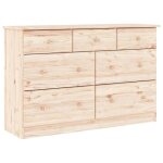 Commode - ashata - alta - bois massif de pin - 112x35x73 cm - 7 tiroirs