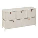 Commode basse 5 tiroirs tissa beige 5five