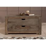 Commode basse - bois massif de palissandre huil - nature grey 0124