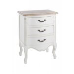 Commode blanche classique 3 tiroirs justine