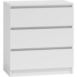 Commode blanche - malwa m3 70 - tiroirs - blanc - moderne - scandinave