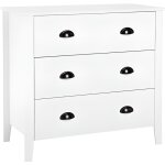 Commode blanche avec tiroirs donovan - beliani - vintage - bois - panneaux de particules - mat - 3 tiroirs ... Commode blanche avec tiroirs donovan - beliani - vintage - bois - panneaux de particules - mat - 3 tiroirs ...