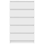 Commode en bois ding�nierie - wiens - 60x36x103 cm - blanc - 5 tiroirs - style scandinave moderne - facile ...