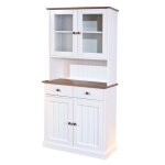 Inter link buffet westerland 5. 2 blanc bois massif Inter link buffet westerland 5. 2 blanc bois massif