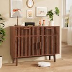 Commode chambre avec 2 tiroirs et 2 portesarmoire de cuisine meuble de rangement en bois pour salon100x35x80cm ...