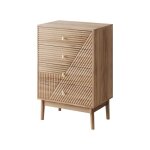 Commode de chambre 60x40x90cm � 4 tiroirs meuble rangement bois moderne pour coiffeuse salon chambre ...