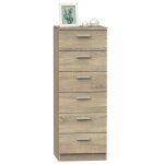 Commode chambre chiffonnier meuble de rangement avec 6 tiroirs 110x40x40 cm briebe nova bois 04421 Commode chambre chiffonnier meuble de rangement avec 6 tiroirs 110x40x40 cm briebe nova bois 04421