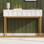 Commode de chambre buffet coiffeuse 2 tiroirs coiffeuse 76. 5 cm de haut blanc crème 76. 5x100x45 cm Commode de chambre buffet coiffeuse 2 tiroirs coiffeuse 76. 5 cm de haut blanc crème 76. 5x100x45 cm