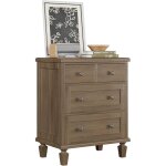 Commode de chambre - commode vintage 4 tiroirs - en bois massif - style campagne - - grand capacit� - ...
