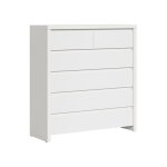 Commode chiffonier � 6 tiroirs coloris blanc / blanc mat - longueur 1045 x profondeur 405 x hauteur 112 ...
