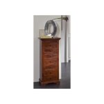 Commode / chiffonnier - bois massif dacacia laqu (nougat) - style colonial - oxford 523