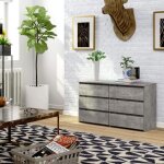 Commode chambre - gst - cl100 100 cm bton avec verrouillage 6 tiroirs - meuble de rangement armoire ...