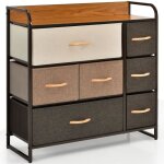 Costway commode à 7 tiroirs en tissu meuble de rangement 80 x 29 x 79 cm (l x l x h ) structure en acier ... Costway commode à 7 tiroirs en tissu meuble de rangement 80 x 29 x 79 cm (l x l x h ) structure en acier ...