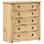 Commode - cuque - corona - bois massif de pin - 5 tiroirs - 80x40x89 cm Commode - cuque - corona - bois massif de pin - 5 tiroirs - 80x40x89 cm