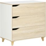 Homcom - commode - bois - 75x42x75cm - blanc Homcom - commode - bois - 75x42x75cm - blanc