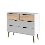 Commode caroline 98x39h81 cm blanc chne