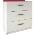 Commode 3 tiroirs reverso rose ou bleu