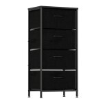 Commode - helloshop26 - commode � 4 tiroirs - dessus en bois - tiroirs 3 couches - structure m�tallique ...