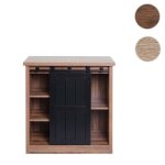 Commode mcw - k75 aspect bois m�tal industriel 84x80x40cm brun