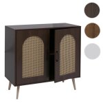 Commode hwc - p51 m�lamine 79x80x40cm aspect noyer