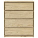 Commode - keen so - sauda - chêne - bois de pin massif - 4 tiroirs - 795x39x91 cm Commode - keen so - sauda - chêne - bois de pin massif - 4 tiroirs - 795x39x91 cm
