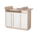 Commode � langer �volutive roba - elva - 3 portes � fermeture douce 5 niches - cachemire - effet noyer ...
