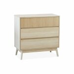 Commode de rangement d�cor bois. 3 tiroirs - linear