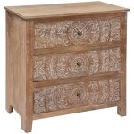 Commode shirel manguier 3 tiroirs - atmosphera cr�ateur dint�rieur