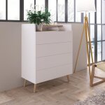 Commode skandi style scandinave en bois avec 4 tiroirs et 1 niche meuble rangement chambre design nordique ... Commode skandi style scandinave en bois avec 4 tiroirs et 1 niche meuble rangement chambre design nordique ...