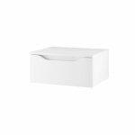 Commode suspendue salle de bain 60 cm giglio - blanc brillant - tiroir(s)  fermeture silencieuse