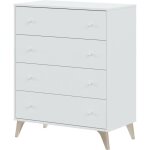 Commode - sweet - 4 tiroirs - blanc - 95 x 77. 5 x 40 cm Commode - sweet - 4 tiroirs - blanc - 95 x 77. 5 x 40 cm