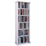 Vetro commode tour rangement bibliothque cd - dvd 150 cd blanc