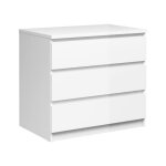 Commode aglae 77x50h701 cm blanc brillant