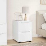 Commode - vidaxl - 40 x 48 x 57 cm - blanc - 2 tiroirs - bois ding�nierie