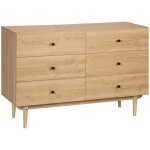 Homcom - commode - panneaux de particules - 120x40x80cm - marron