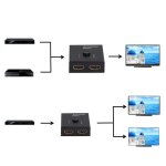 Commutateur répartiteur bidirectionnel hdmi splitter bidirectionnel haute définition noir Commutateur répartiteur bidirectionnel hdmi splitter bidirectionnel haute définition noir