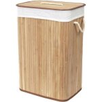 Compactor coffre  linge bambou naturel