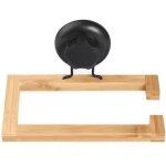 Compactor porte papier hyginique - serviette  ventouse - bambou
