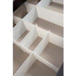 S�parateur de tiroir - compactor - free - 6 plaques en polystyr�ne - 44xh10 cm - blanc