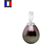 Pendentif - compagnie gnrale des perles - perle de tahiti 9 - 10 mm - or blanc 18 cts - chane 42 cm ...