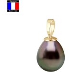 Pendentif - compagnie gnrale des perles - vritable perle de tahiti 9 - 10 mm - or jaune 18 cts - chane ...