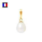 Compagnie gnrale des perles - pendentif vritable perle de culture poire 7 - 8 mm - or jaune 18 carats ...